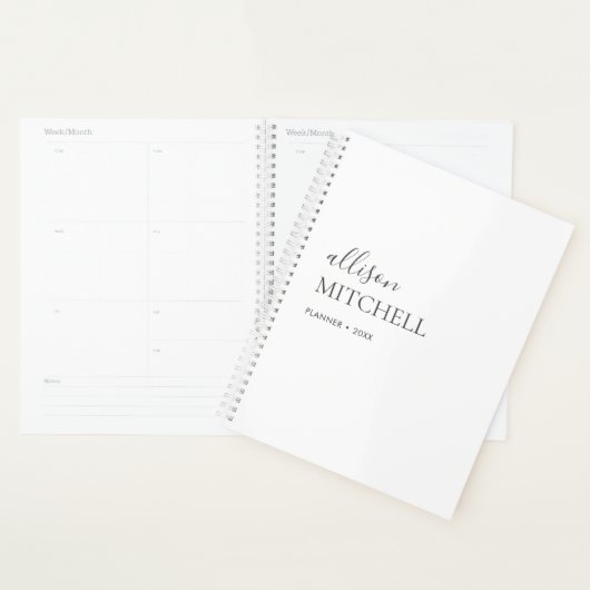 Monogram Modern Chic Script Calligraphy Planner Planer (Anzeige)