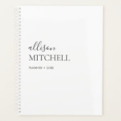 Monogram Modern Chic Script Calligraphy Planner Planer (Vorderseite)