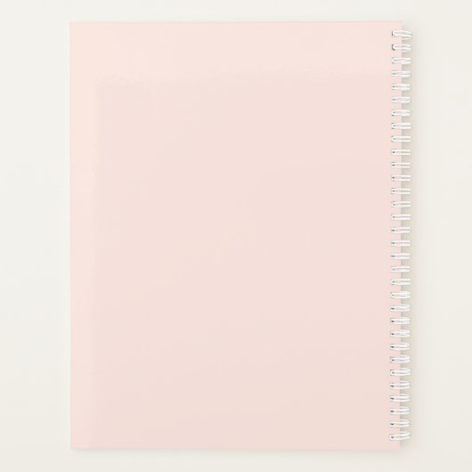 Monogram Modern Chic Script Calligraphy Planner Planer (Rückseite)