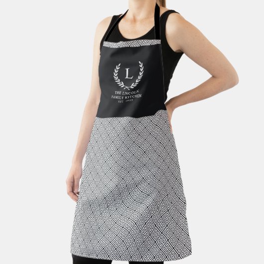 Monogram Modern Chic Stilvolles griechisches Schlü Schürze (InSitu)