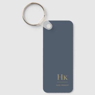 Monogram Modern Classic Minimalistisch Navy Blue G Schlüsselanhänger