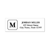 Monogram Modern Classic Zuhause-Adresse Permastempel (Design)