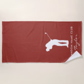 Monogram Modern Club House Name Custom Strandtuch (Vorderseite)