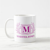 Monogram, Modern Coffee Tasse Plum (Links)