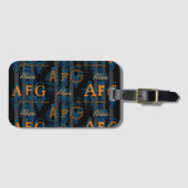 Monogram Modern Collage of Names Gepäckanhänger (Vorderseite (Horizontal))