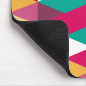Monogram Modern Colorful Geometric Pattern Mousepad (Ecke)