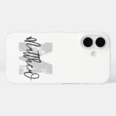 Monogram Modern Cool Grunge Fügen Sie Ihren Namen Case-Mate iPhone Hülle (Rückseite (Horizontal))