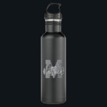 Monogram Modern Cool Grunge Fügen Sie Ihren Namen  Edelstahlflasche<br><div class="desc">Mach dich bereit für die Schule! Fügen Sie Ihr Monogramm und Ihren Namen hinzu. Dieses Design ist zeitlos,  modern und grunge.</div>