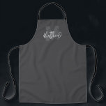 Monogram Modern Cool Grunge Fügen Sie Ihren Namen  Schürze<br><div class="desc">Mach dich bereit für die Schule! Fügen Sie Ihr Monogramm und Ihren Namen hinzu. Dieses Design ist zeitlos,  modern und grunge.</div>