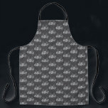 Monogram Modern Cool Grunge Fügen Sie Ihren Namen  Schürze<br><div class="desc">Mach dich bereit für die Schule! Fügen Sie Ihr Monogramm und Ihren Namen hinzu. Dieses Design ist zeitlos,  modern und grunge.</div>