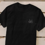 Monogram Modern Cool Grunge Fügen Sie Ihren Namen  T-Shirt<br><div class="desc">Mach dich bereit für die Schule! Fügen Sie Ihr Monogramm und Ihren Namen hinzu. Dieses Design ist zeitlos,  modern und grunge.</div>