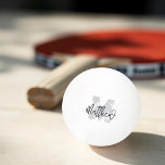 Monogram Modern Cool Grunge Fügen Sie Ihren Namen  Tischtennisball<br><div class="desc">Fügen Sie Ihr Monogramm und Ihren Namen hinzu. Dieses Design ist zeitlos,  modern und grunge.</div>