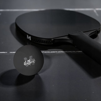 Monogram Modern Cool Grunge Fügen Sie Ihren Namen  Tischtennisball