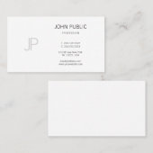 Monogram Modern Design Elegant Beruflich Schlicht Visitenkarte (Vorne/Hinten)