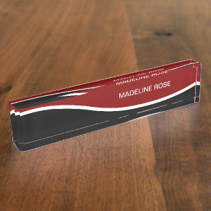 Monogram Modern Desk Plaque Führungskraft Design Namensplakette