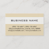 Monogram Modern Dutch white Background Visitenkarte (Rückseite)