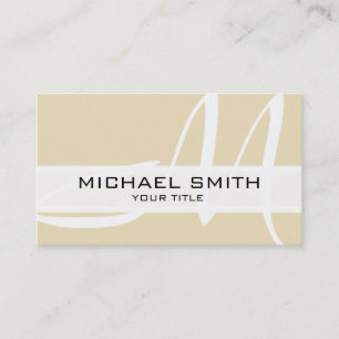 Monogram Modern Dutch white Background Visitenkarte