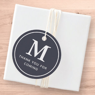 Monogram Modern Einfach Chic Danke Fürs Kommen Geschenkanhänger