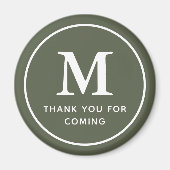 Monogram Modern Einfach Chic Danke Fürs Kommen Magnet (Vorne)