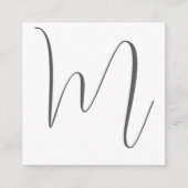 Monogram Modern Einfach Minimalistisch Schlicht Begleitkarte (Vorderseite)