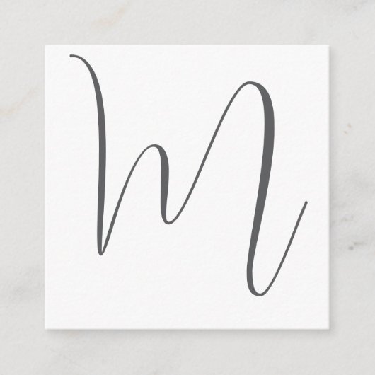 Monogram Modern Einfach Minimalistisch Schlicht Begleitkarte (Vorderseite)