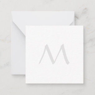 Monogram Modern Einfach Minimalistisch Schlicht Mitteilungskarte