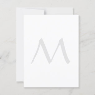 Monogram Modern Einfach Minimalistisch Schlicht Postkarte