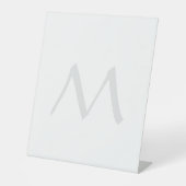 Monogram Modern Einfach Minimalistisch Schlicht Sockelschild (Vorderseite)