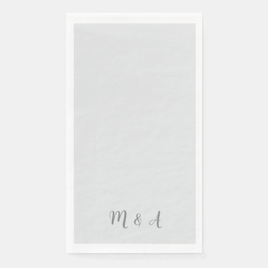 Monogram Modern Elegant 25-jähriges Party Serviette (Vorderseite)