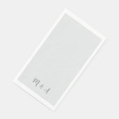 Monogram Modern Elegant 25-jähriges Party Serviette (Ecke)