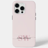 Monogram Modern Elegant Chic Script Name Case-Mate iPhone Hülle (Rückseite)