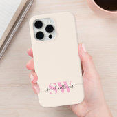 Monogram Modern Elegant Chic Script Name Case-Mate iPhone Hülle