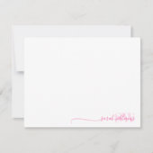 Monogram Modern Elegant Chic Script Name Mitteilungskarte (Vorderseite)