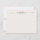 Monogram Modern Elegant Chic Script Name Mitteilungskarte (Vorderseite)
