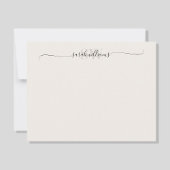 Monogram Modern Elegant Chic Script Name Mitteilungskarte