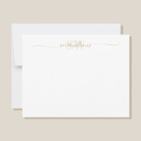 Monogram Modern Elegant Chic Script Name