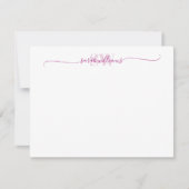 Monogram Modern Elegant Chic Script Name Mitteilungskarte (Vorderseite)
