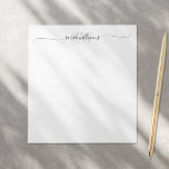 Monogram Modern Elegant Chic Script Name Notizblock<br><div class="desc">Monogram Modern Chic Script Name Calligraphy Notepad</div>