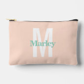 Monogram Modern elegant fett rot Rosa Niedlich Chi Zubehörtasche (Vorderseite)