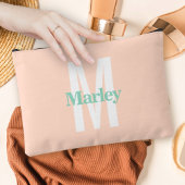 Monogram Modern elegant fett rot Rosa Niedlich Chi Zubehörtasche