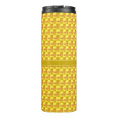 Monogram & Modern Elegant Gold Dots & Text Thermosbecher (Rückseite)