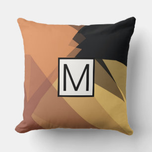 Monogram Modern Elegant Retro Colors Geometric #25 Kissen