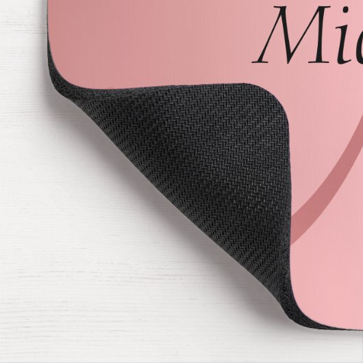 Monogram Modern Elegante Rose Gold Template Mousepad (Ecke)