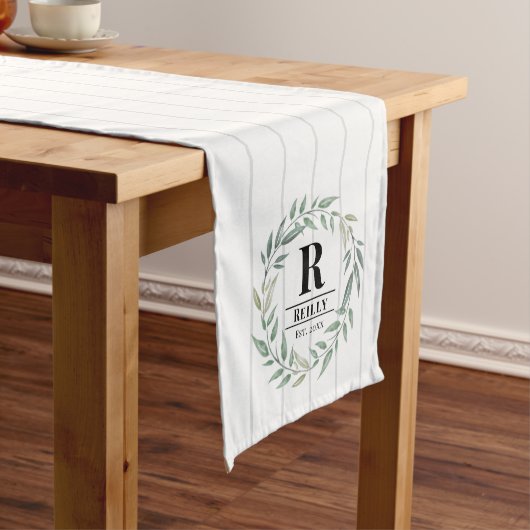 Monogram Modern Farm Table Runner Großer Tischläufer (Beispiel)