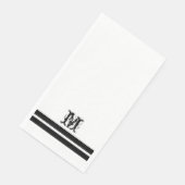 Monogram Modern French Guest Bath Paper Handtücher Serviette (Ecke)