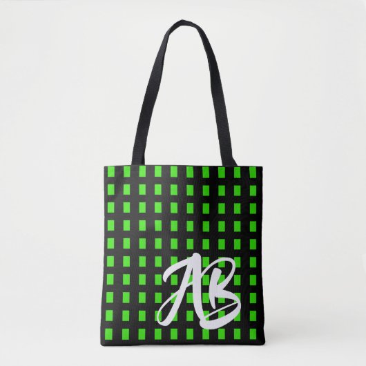 Monogram Modern Fun Black and Green Tasche (Vorderseite)