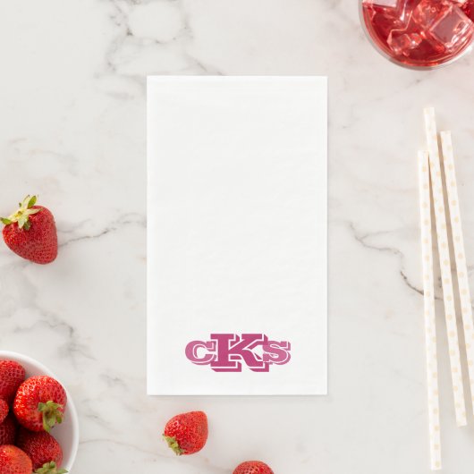 Monogram Modern Fun Guest Bath Paper Handtücher Serviette (Beispiel)