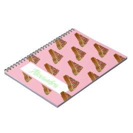 Monogram Modern Fun Pastel Pink Fairy Brot. Notizblock