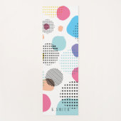 Monogram Modern Geometric Circular Pattern Yogamatte (Vorderseite)