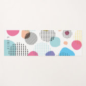 Monogram Modern Geometric Circular Pattern Yogamatte (Vorderseite (Horizontal))